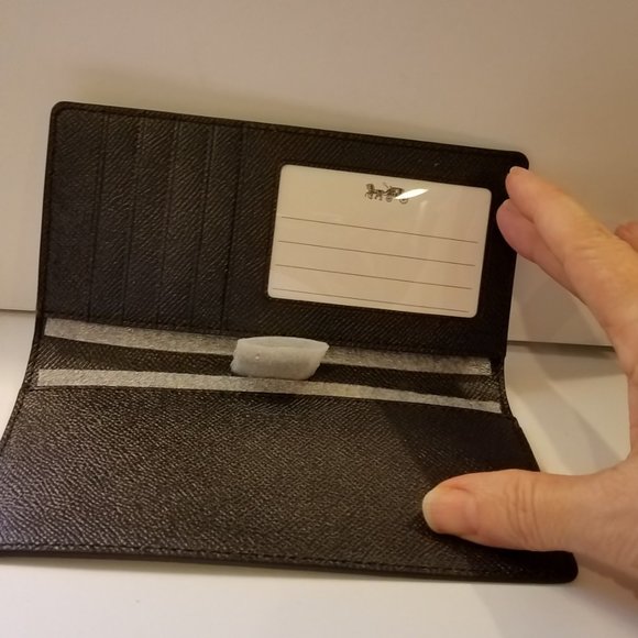 $79 *NEW* COACH Black Bifold Wallet - Picture 7 of 11